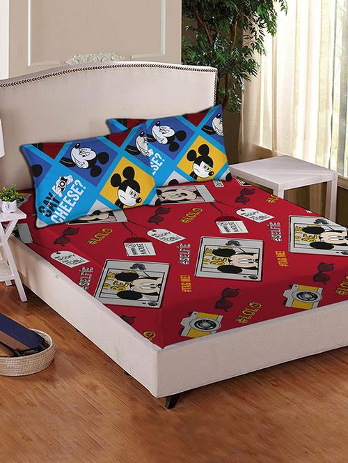 disney mickey mouse cotton double bed sheet set - 12369883 - Very Small Image - 1
