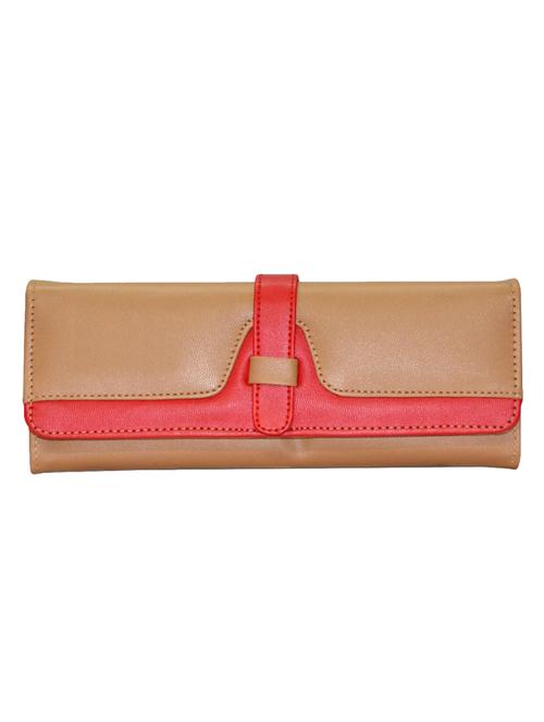 beige leatherette clutch - 12371295 - Very Small Image - 1