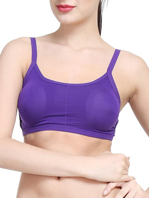 purple cotton bralette - 12372254 - Very Small Image - 1