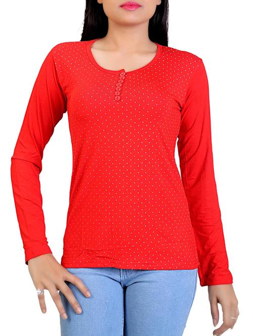 red viscose top - 12376181 - Very Small Image - 1