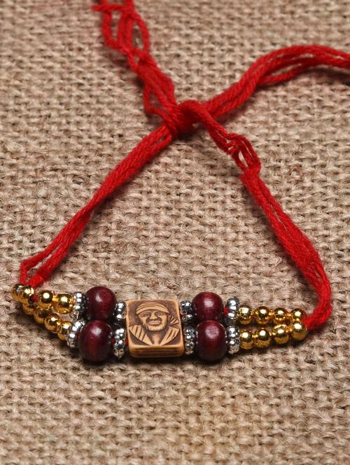 red thread embellished rakhi - 1237637 - Very Small Image - 1