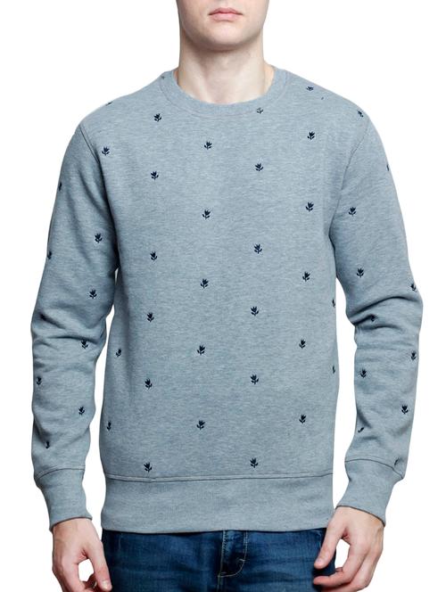 grey cotton sweatshirt - 12381736 - Very Small Image - 1