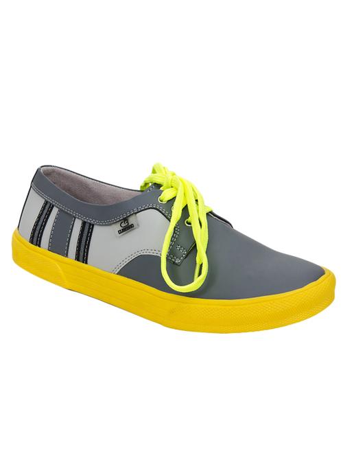 grey pu lace up sneakers - 12383182 - Very Small Image - 1