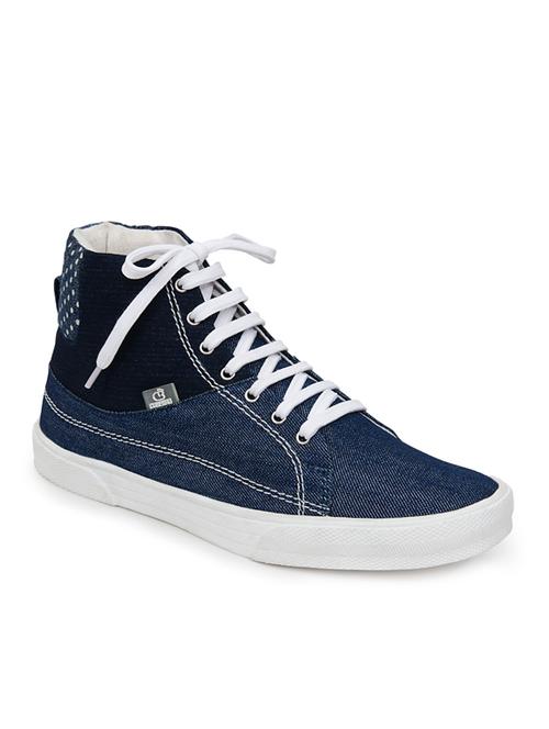 blue denim lace up sneakers - 12383187 - Very Small Image - 1
