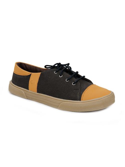 black canvas lace up sneakers - 12383377 - Very Small Image - 1