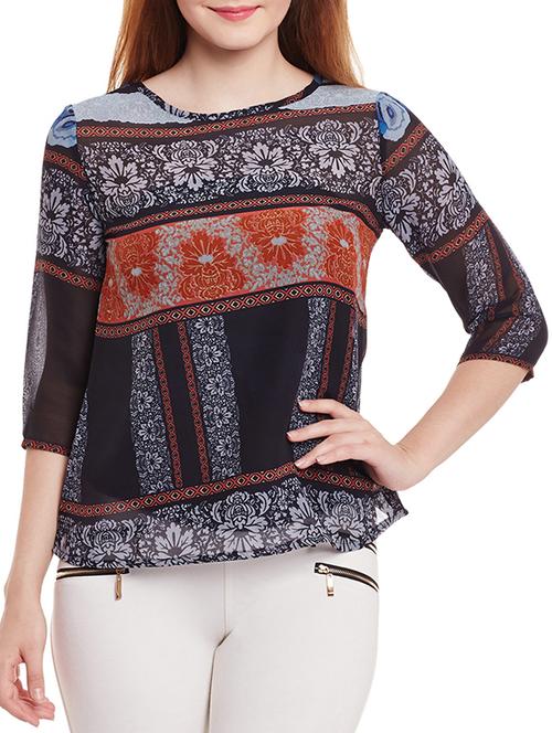 sheer key hole back top - 12383390 - Very Small Image - 1