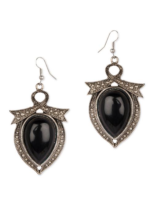 Antique silver embellished metal earrings - 12383482 - Very Small Image - 1