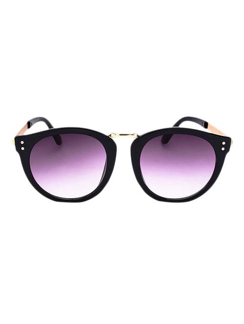 stacle retro metal bridge round sunglasses (black) (std15123) - 12394331 - Very Small Image - 1