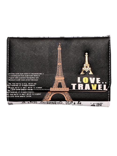 black rexene printed clutch cum sling - 12394718 - Very Small Image - 1