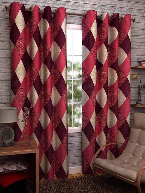 home fantasy red polyester curtain - 12394877 - Very Small Image - 1