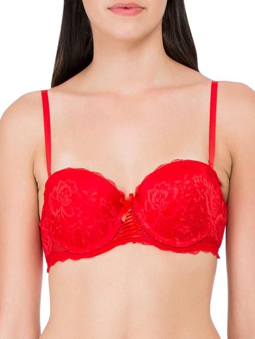red nylon balconettte bra - 12399943 - Very Small Image - 1