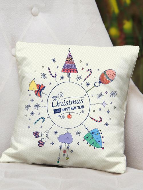 christmas and new year printed cushion - 12402950 - Very Small Image - 1