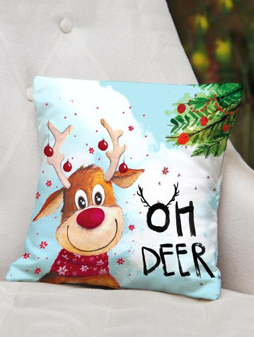 lovely deer printed cushion - 12402954 - Very Small Image - 1