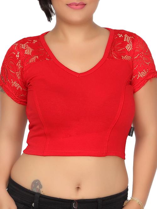 red cotton blouse - 12403071 - Very Small Image - 1