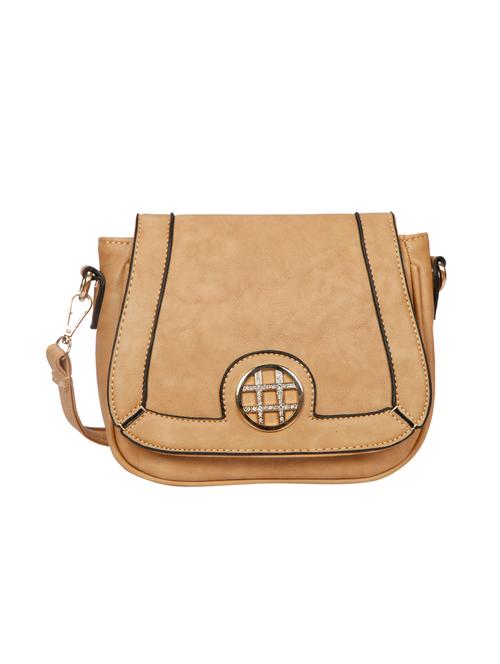 beige leatherette sling bag - 12404055 - Very Small Image - 1