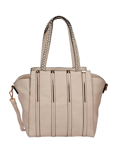 beige leatherette handbag with sling - 12404092 - Very Small Image - 1