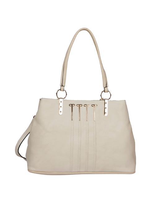 beige leatherette handbag with sling - 12404094 - Very Small Image - 1