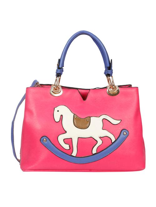 pink leatherette handbag with sling - 12404122 - Very Small Image - 1