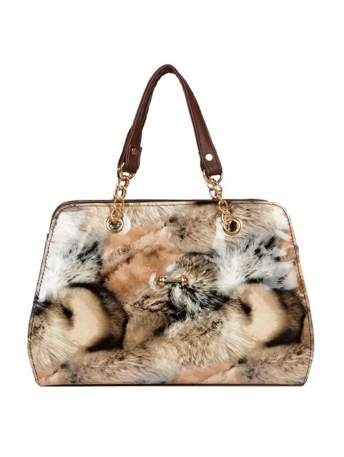 multi leatherette fur handbag - 12404129 - Very Small Image - 1