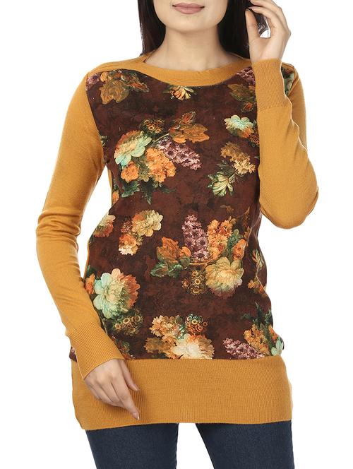 yellow woollen tunic - 12405757 - Very Small Image - 1