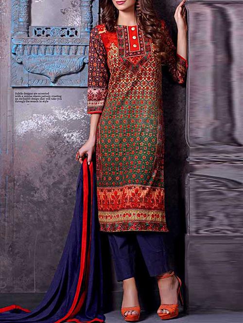 multicolored corduroy straight unstitched suit - 12407727 - Very Small Image - 1