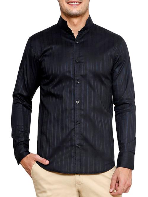 black cotton casual shirt - 12407906 - Very Small Image - 1