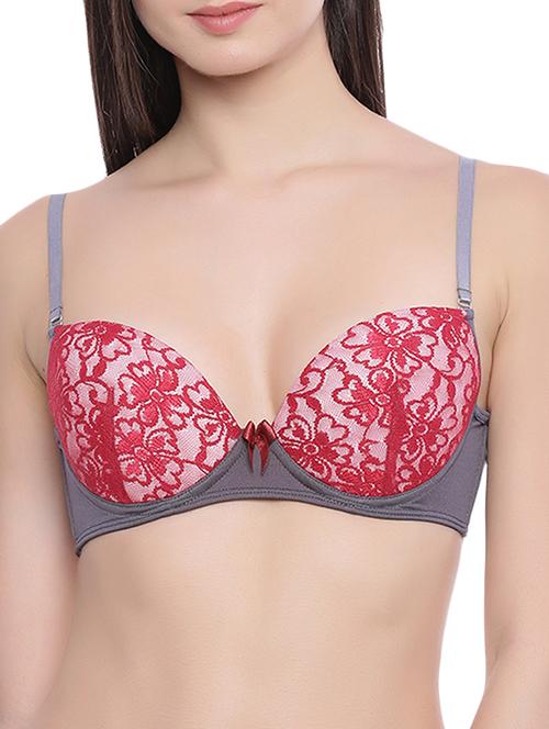floral nylon push up bra - 12409865 - Very Small Image - 1