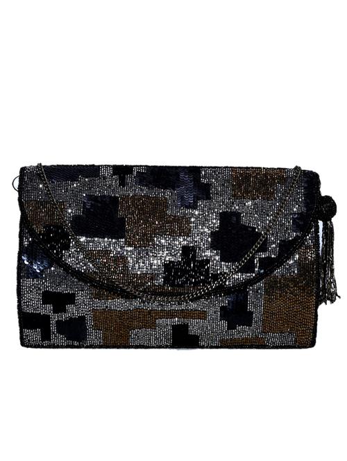 multi colored cotton embellished clutch - 12410067 - Very Small Image - 1
