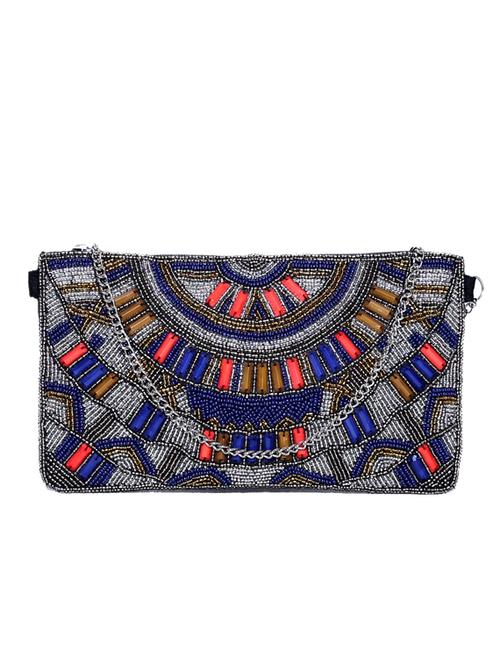 multi cotton embellished clutch cum sling - 12410072 - Very Small Image - 1