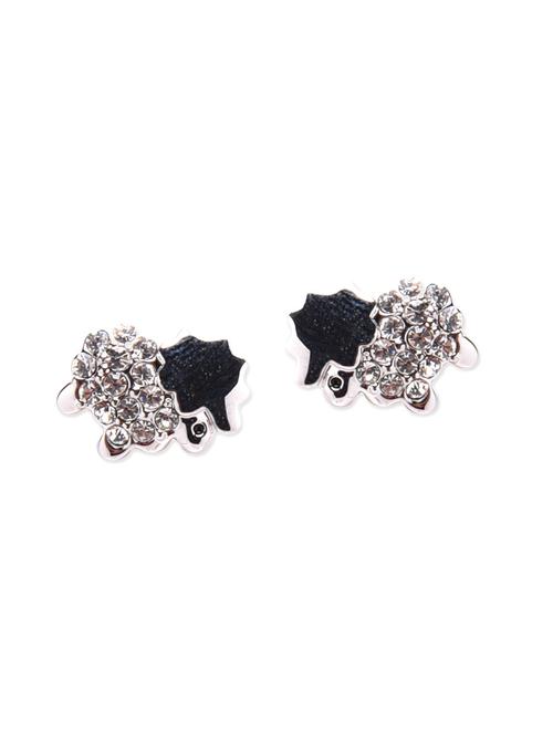 silver metal studs earring (set of 3) - 12411314 - Very Small Image - 1