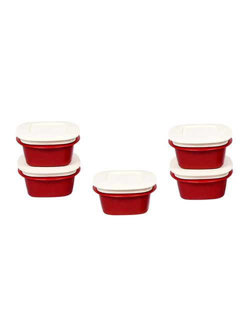 cutting edge veggie fresh refrigerator storage, set of 5, 500ml, blossom red - 12413243 - Very Small Image - 1