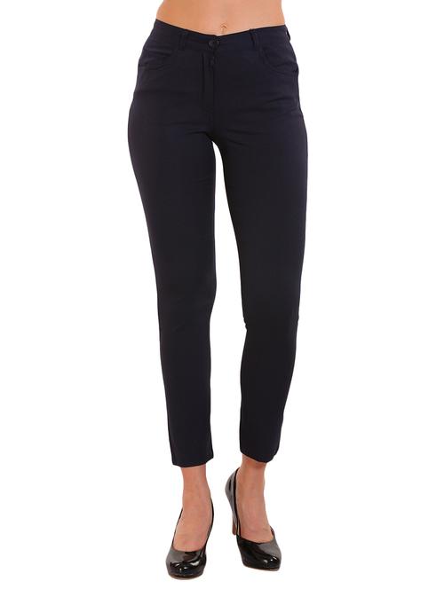 navy blue cotton trouser - 12414369 - Very Small Image - 1