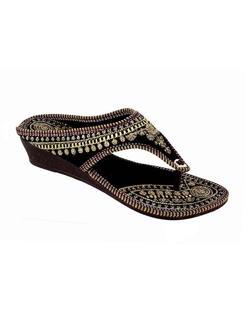black ethnic sandal - 12415070 - Very Small Image - 1
