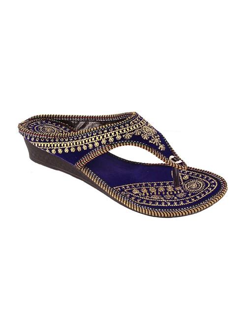 blue embroidered sandals - 12415071 - Very Small Image - 1