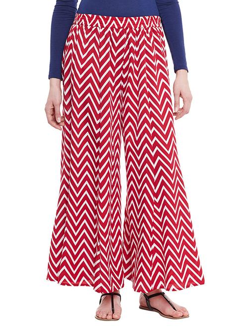 red crepe palazzos - 12418551 - Very Small Image - 1