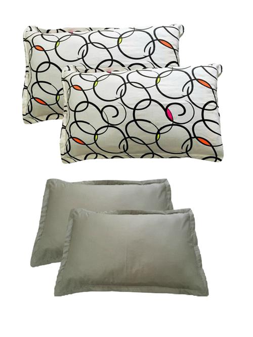 always plus set of 4 cotton multicolor pillow cover/pillow protector - 12420082 - Very Small Image - 1