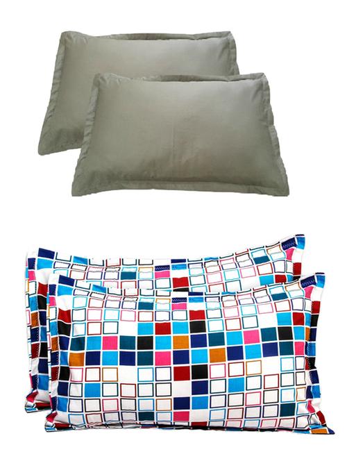always plus set of 4 cotton multicolor pillow cover/pillow protector - 12420096 - Very Small Image - 1
