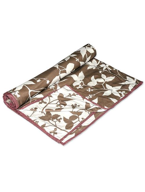 always plus single flower brown cotton dohar/quilt - 12420184 - Very Small Image - 1