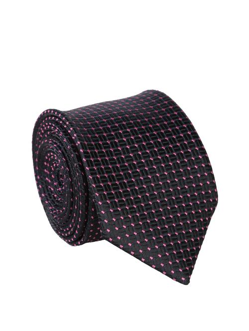 black polyester woven tie - 12421517 - Very Small Image - 1