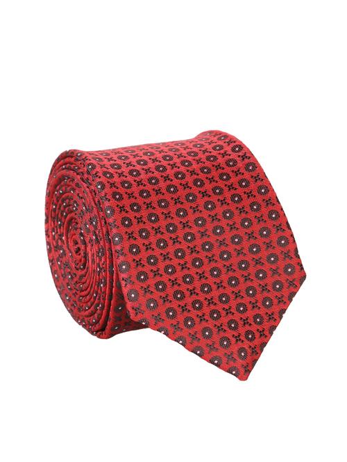red polyester woven tie - 12421558 - Very Small Image - 1