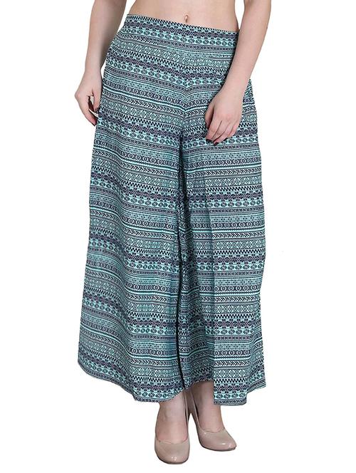 blue crepe palazzo - 12421784 - Very Small Image - 1
