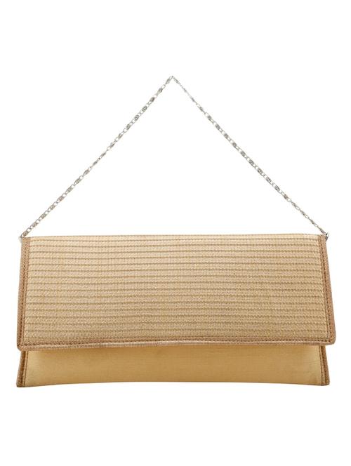 golden silk textured clutch cum sling - 12421954 - Very Small Image - 1