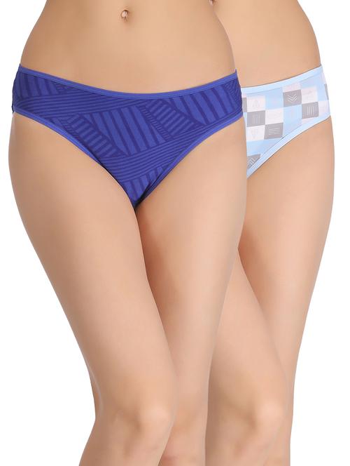 set of 2 multicolored nylon regular panty - 12422177 - Very Small Image - 1