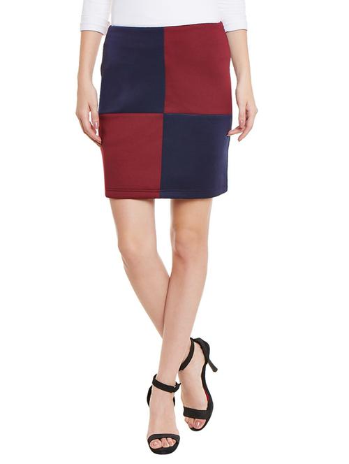 red polyester pencil skirt - 12422542 - Very Small Image - 1