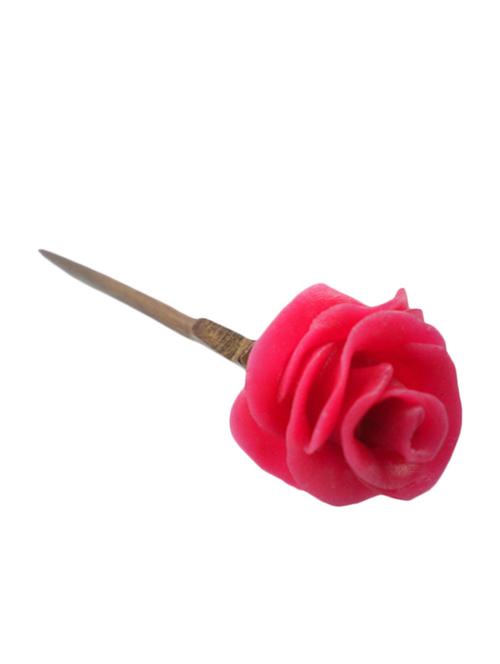 hand made wooden juda pin with procelain clay work - 12422986 - Very Small Image - 1