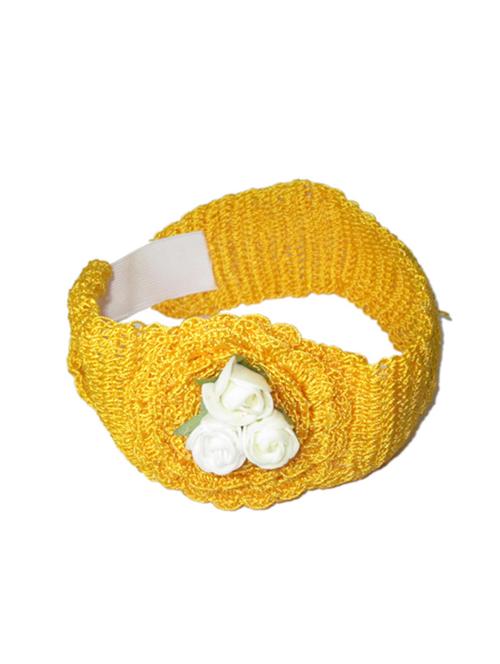 neutral velvet hair crochet work fancy head band for kids - 12423182 - Very Small Image - 1