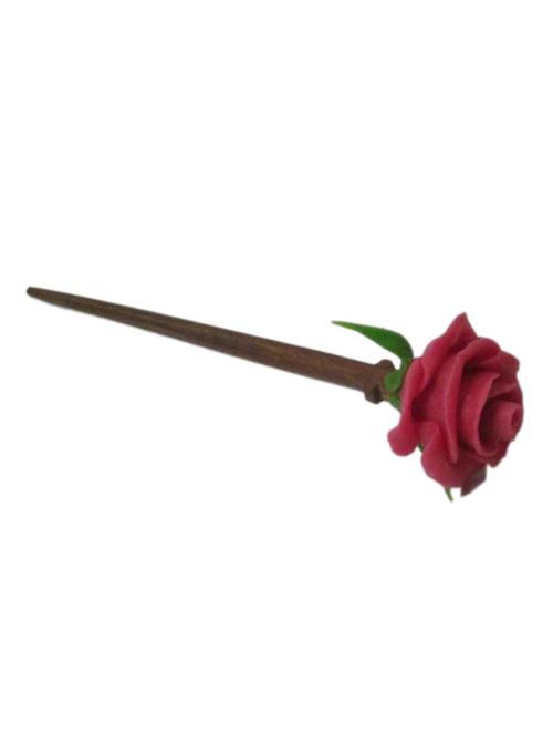 hand made wooden juda pin with procelain clay work - 12423194 - Very Small Image - 1