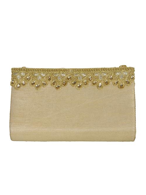beige embellished cotton box clutch - 12425923 - Very Small Image - 1