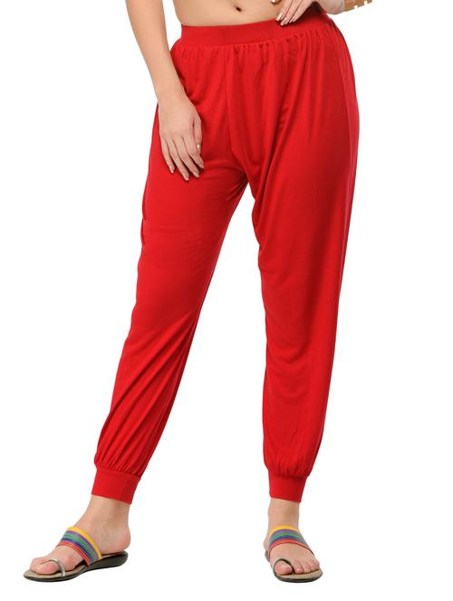 red viscose harem salwars - 12426116 - Very Small Image - 1