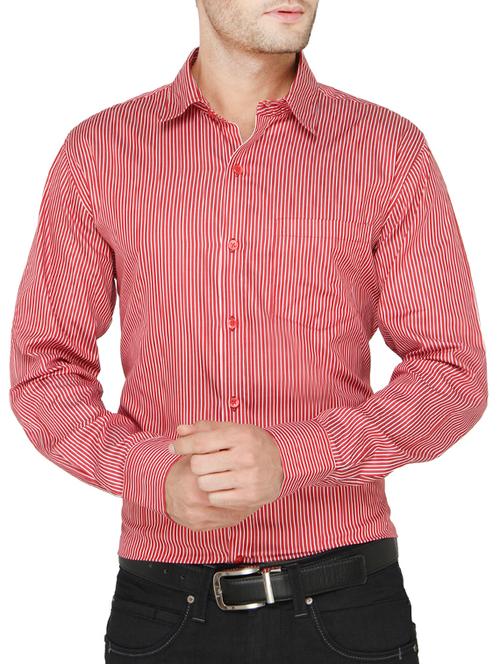 red cotton formal shirt - 12427808 - Very Small Image - 1